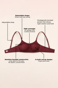 Zivame Miracle Padded Non Wired Full Coverage T-Shirt Bra - Jet Black — thumbnail 8